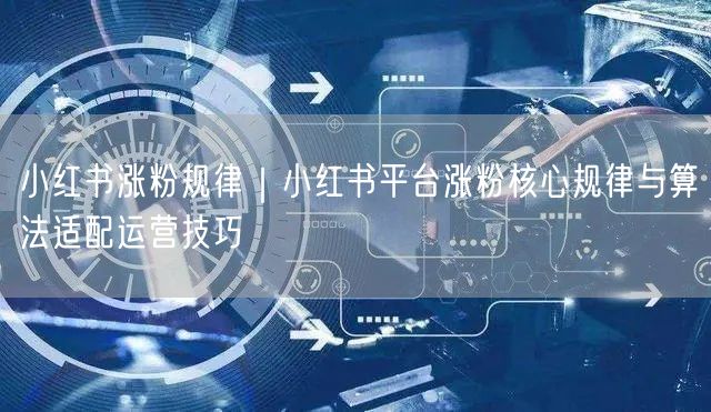 小红书涨粉规律|小红书平台涨粉核心规律与算法适配运营技巧