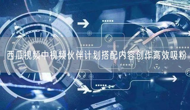 西瓜视频中视频伙伴计划搭配内容创作高效吸粉