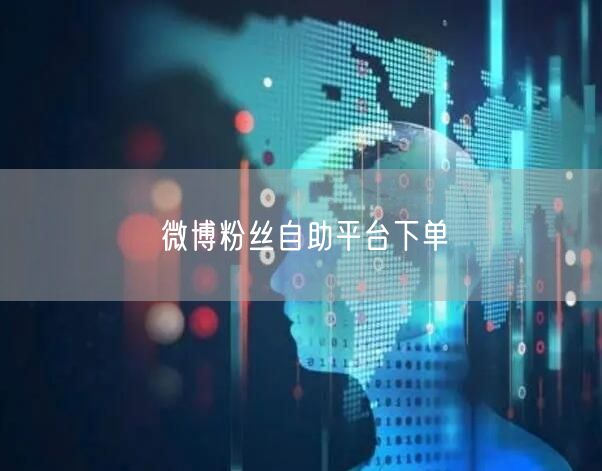 微博粉丝自助平台下单