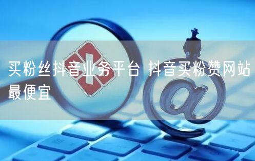 买粉丝抖音业务平台 抖音买粉赞网站最便宜