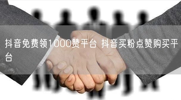 抖音免费领1000赞平台 抖音买粉点赞购买平台