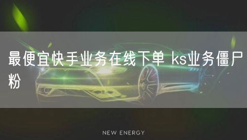 最便宜快手业务在线下单 ks业务僵尸粉