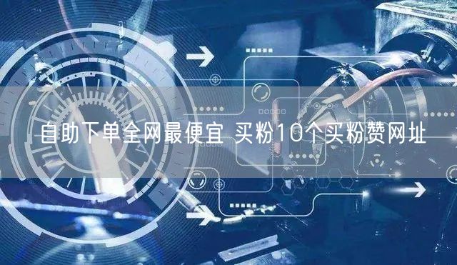 自助下单全网最便宜 买粉10个买粉赞网址