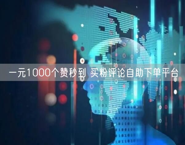 一元1000个赞秒到 买粉评论自助下单平台