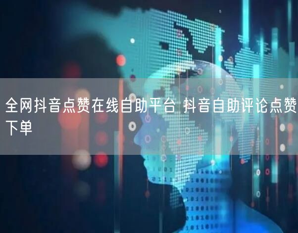 全网抖音点赞在线自助平台 抖音自助评论点赞下单