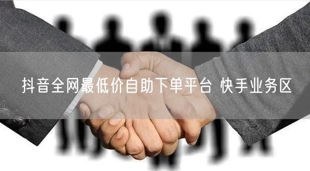 抖音全网最低价自助下单平台 快手业务区