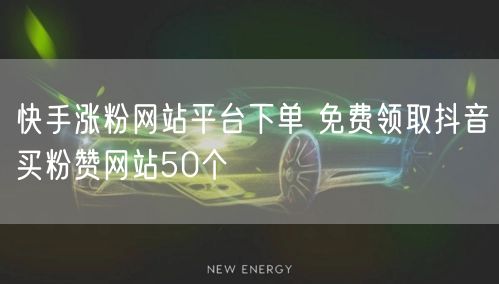 快手涨粉网站平台下单 免费领取抖音买粉赞网站50个