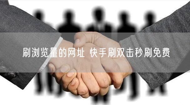 刷浏览量的网址 快手刷双击秒刷免费