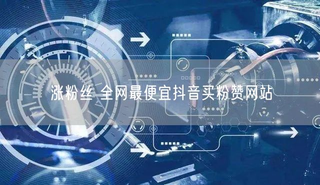 涨粉丝 全网最便宜抖音买粉赞网站