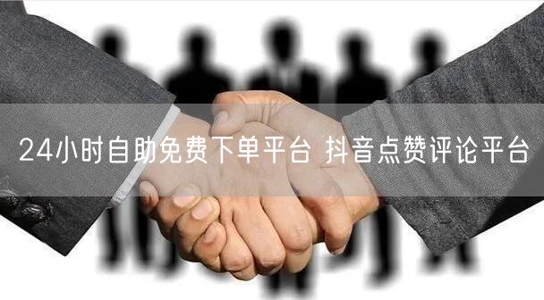 24小时自助免费下单平台 抖音点赞评论平台