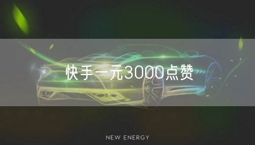 快手一元3000点赞